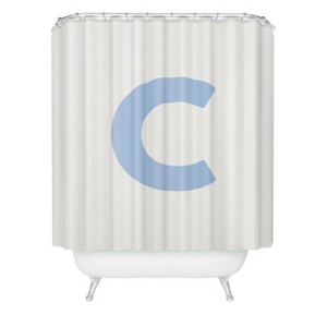 Deny Designs April Lane Art Block Monogram Shower Curtain - 1 of 3