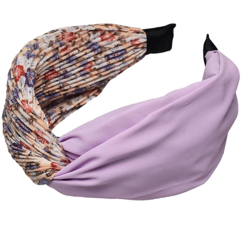 Willow & Ruby Women's Headband - Floral and Wide Color Block Headband for Women, 3 of 5