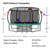 GDFStudio Vivian Outdoor/Indoor Steel Ladder Round Trampoline with Enclosure and Flag - 3 of 4