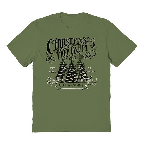 Rerun Island Men's Christmas Tree Farm Short Sleeve Graphic Cotton