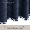 LunaLulinlk Navy Blue Extra Long Shower Curtains - 3 of 4