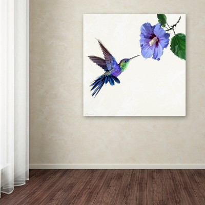 Humming Bird Jewel-Toned Canvas Art, 35" x 35"