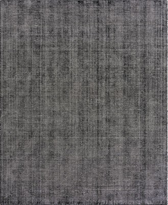 Hand-Knotted Blackberry Wool 8'x10' Rectangular Rug