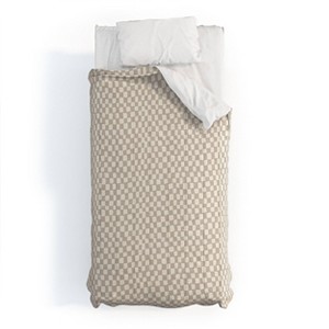 Deny Designs Iveta Abolina Lazy Checker Dove Comforter Set Gray - 1 of 4