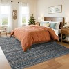 Washable Hallway Runner Rug Modern Abstract Accent Carpet Non-Slip Backing Non-Shedding Contemporary Striped Transitional Rug Runner - 2 of 4