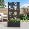 Lirago,Black Iron Planters with Hollow Pattern Screen-Functional Decorative Wall with Climbing Frame for Indoor/Outdoor - 2 of 4