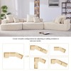 YOOCOZZ Oversized Irregular-Shaped Boucle Modular Compressed Sofa, All-Sponge Construction - Beige - 4 of 4