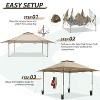 EAGLE PEAK 13x13ft Pop Up Canopy Tent Instant Outdoor Canopy Easy Setup w/Auto Extending Eaves - 2 of 4