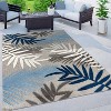 World Rug Gallery Evora Palm Frond Indoor/Outdoor Area Rug - 2 of 4