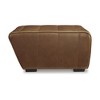 Signature Design by Ashley Temmpton Mid-Century Modern Tufted Leather Match Oversized Ottoman, Chocolate - 3 of 4