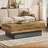 Tribesigns 55-inch Farmhouse Wood Coffee Table for Living Room, Reception Area of Office, - 2 of 4