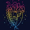 Design By CoolAnimalCo Humans Floral Pride Flag Boho Lotus By CoolAnimalCo T-Shirt - 2 of 2