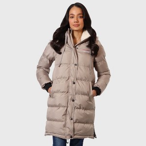 Canada Weather Gear Women’s Long Heavyweight Puffer Coat – Water-Resistant Winter Jacket with Hood & Full Insulation - 1 of 3