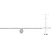 EVERLY JEWELRY | 14K White Gold Diamond Accent Teardrop Necklace, 17 inc - 2 of 4