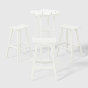 WestinTrends Malibu All Weather Hdpe Outdoor Patio Bar Height Bistro Set (4-Piece) - 1 of 4