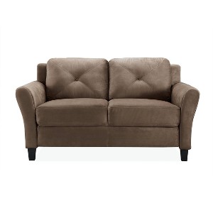 Harper Tufted Microfiber Loveseat - Lifestyle Solutions - 1 of 4
