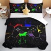 Boersma Black Video Game Comforter for Kids Game Controller Bedding Boy Bedroom Living Bed Decor (Full, 1 Comforter 2 Pillow Shams) - 3 of 4