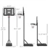 YONWAY Wall Mounted Basketball Hoop with 45" x 29" Shatter Proof Backboard, Durable Rim and All-Weather Net for Indoor and Outdoor Use, Colorful - 3 of 4