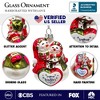 Heartwarming Snowman Couple Glass Ornament, Romantic Tree Decor| OrnamentallyYou - 3 of 4