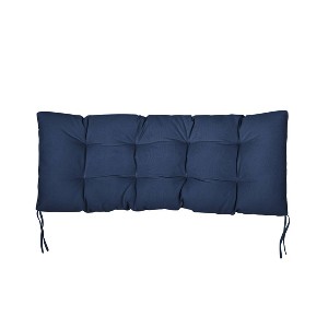 55" x 18" x 2" Sunbrella Canvas Tufted Outdoor Bench Cushion - Sorra Home - 1 of 3