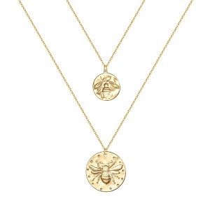 Turandoss Gold Disc Layered Necklaces for Women - Dainty Stack  Choker Pendant Necklaces, Gold Jewelry for Women, Birthday Christmas Gifts for Girls - 1 of 4