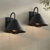 360 Lighting Cartwright 11" High Farmhouse Rustic Outdoor Wall Barn Light Fixture Mount Porch House Exterior Outside Set of 2 Weatherproof Black - 2 of 4