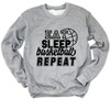 Simply Sage Market Women's Graphic Sweatshirt Eat Basketball Sleep Repeat With Ball - 2 of 4