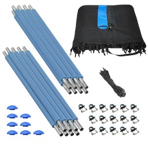 Upper Bounce Trampoline Safety Enclosure Set including Net, Poles, Pole caps, Foam Sleeves - Fits Round Frame, Installs Outside the Frame - 1 of 4