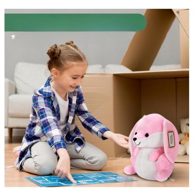 Pink Plush Bunny with Four Baby Rabbits Set