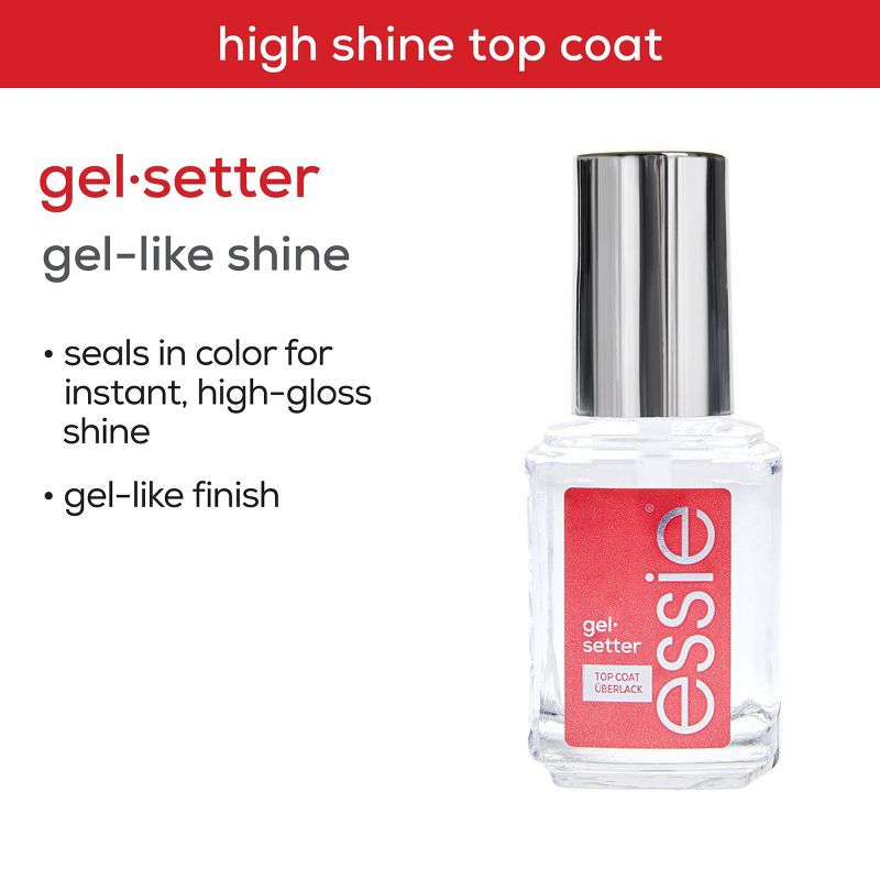essie Gel Setter Top Coat - gel-like finish - 0.46 fl oz, 4 of 14