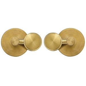 Hamilton Hills Round Pivot Mirror Hardware Tilting Anchors for Mirror - Gold - 1 of 4