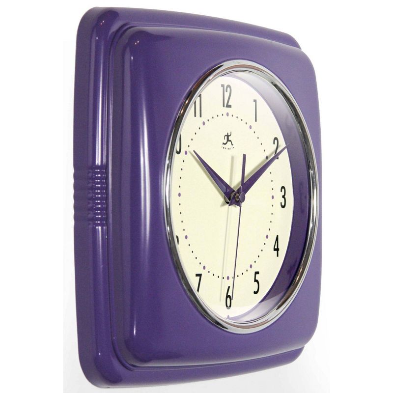 9" Square Retro Wall Clock - Infinity Instruments, 4 of 9