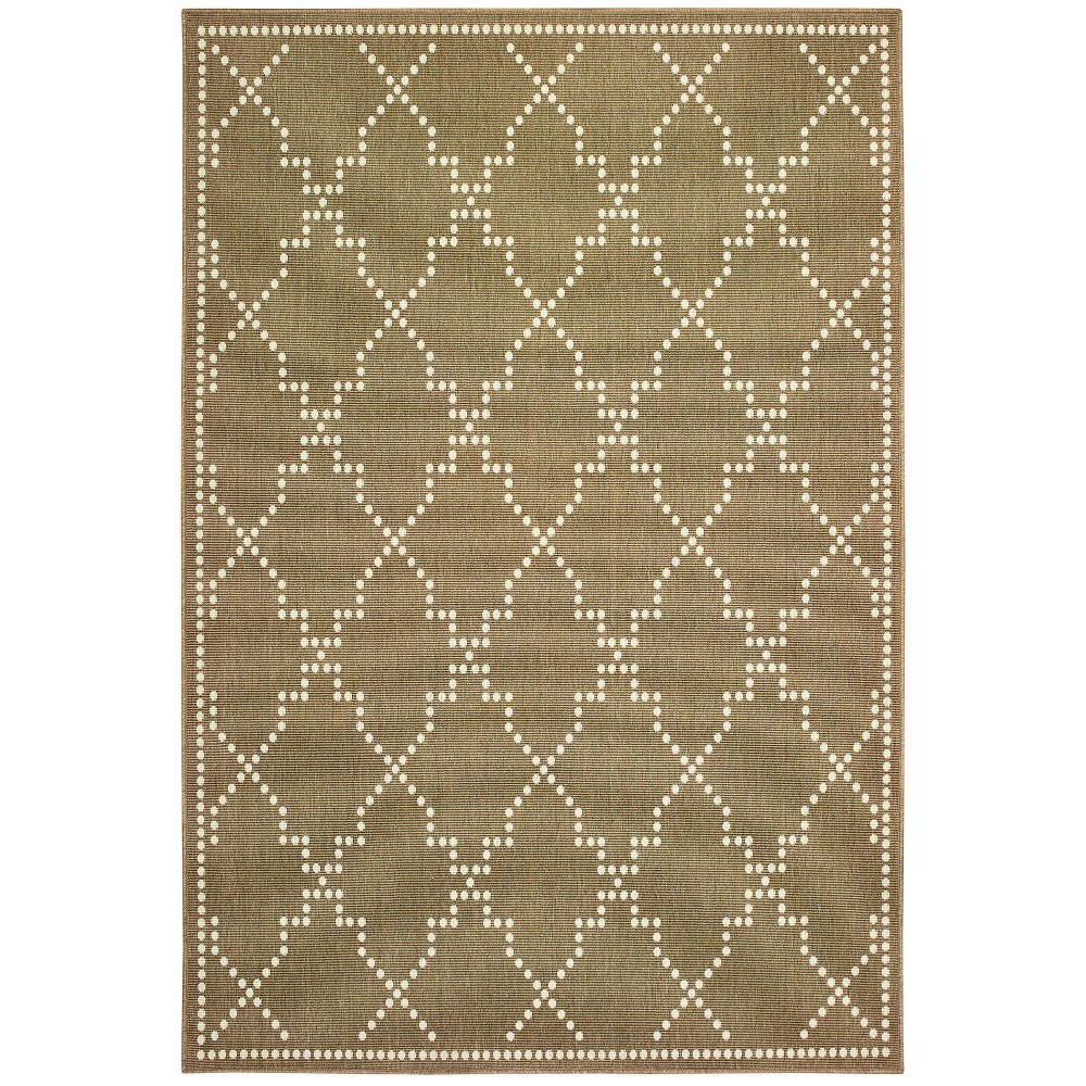  Madeline Trellis Patio Rug Tan/Ivory