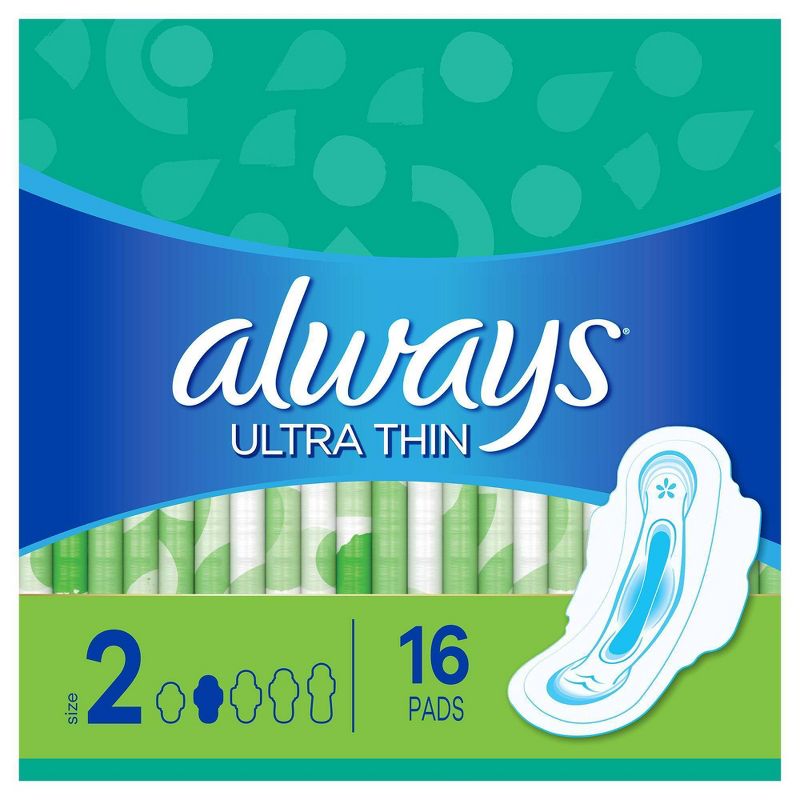 Always Ultra Thin Long Super Pads - Size 2, 1 of 9