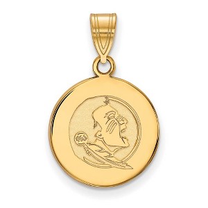 Black Bow Jewelry 14k Yellow Gold Florida State Seminoles NCAA Medium Pendant - 1 of 3