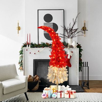 NicBex 5ft Prelit Artificial Christmas Tree with 400 Branch Tips, 100 Lights and Bent Top for Indoor
