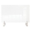 Ghent Clear Partition Extender with Attached Clamp, 29 x 3.88 x 18, Thermoplastic Sheeting - 2 of 3