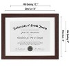 Americanflat Document Frame Mahogany with Polished Shatterproof Glass for Wall  - 11" x 14 - 2 of 4
