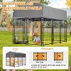 ORRD Large 4.23'x5.82' Outdoor Dog Kennel with Roof, Heavy Duty Welded Wire Cage & Double Lock System - 3 of 4