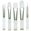 Royal & Langnickel Soft-Grip White Taklon Brushes, Assorted Sizes, Set of 5 - 2 of 2