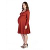 Maternity Long Sleeve Flared Mini Dress - 24seven Comfort Apparel™ - 2 of 4