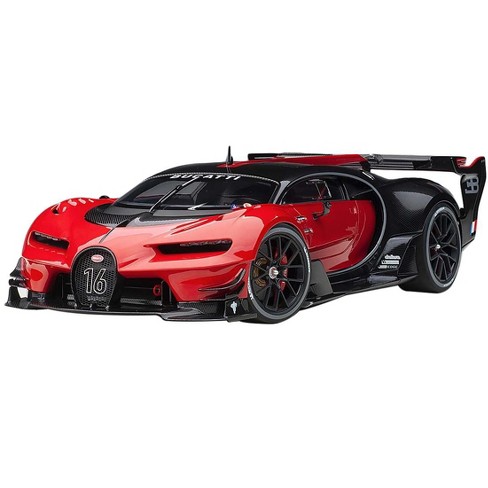 Bugatti Vision Gran Turismo 16 Italian Red And Black Carbon 1 18 Model Car By Autoart Target
