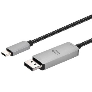 Monoprice USB-C to DP Cable - 6 Feet | 8K@60Hz, 2K@240Hz, Compatible with MacBook Pro/Air, iPad Pro, USB-C Port Android, Laptops, Tablet, Phones - 1 of 4