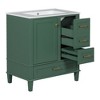 30" Bathroom Vanity Cabinet with Sink Top Combo Set, Undermount Ceramic Sink Bathroom Cabinet with Soft Closing Door and 3 Drawers - 3 of 4