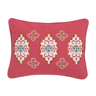 14x18 Saskia Medallion Pillow Coral - Mudhut