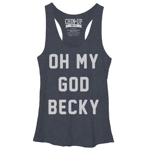 Women's CHIN UP Oh My God Becky Racerback Tank Top - 1 of 3