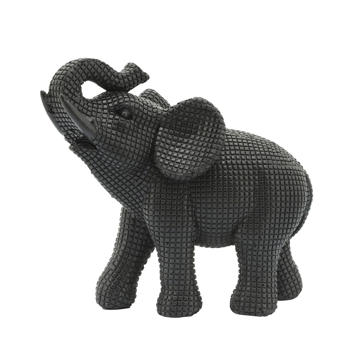 Sagebrook Home 7" Elephant Sculpture - Decorative Polyresin Elephant Statue For Home Decor - Table Accent, Desktop Figurine - thumbnail 6