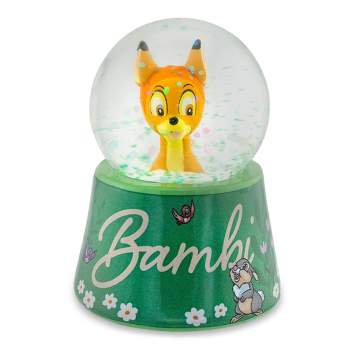 Disney Bambi "Pretty Flower" Mini Light-Up Snow Globe | 2.5 Inches Tall