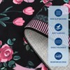Floral Rugs for Living Room Bedroom Washable Bow Pattern Area Rug Non Slip Low Pile Indoor Home Decor Carpet - 4 of 4