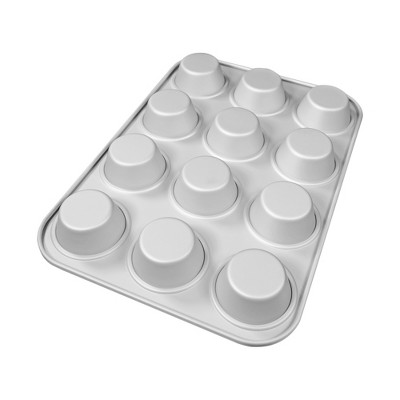 Silver Anodized Aluminum 12-Cup Standard Muffin Pan